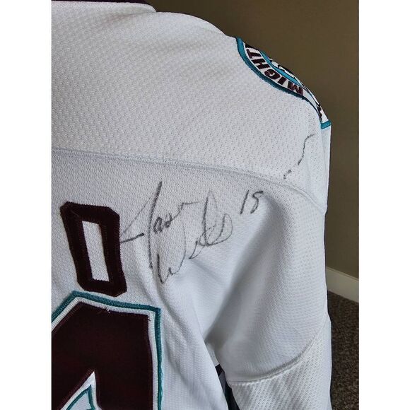 Anaheim Mighty Ducks Hockey Jersey Signed Sz XL - Picture 7 of 13